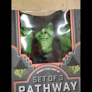 Spooky Witches Eyes Light up Set of 3 pathway Makers